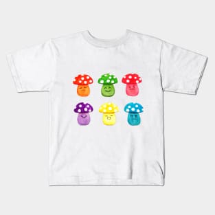 cute mushroom emoji Kids T-Shirt